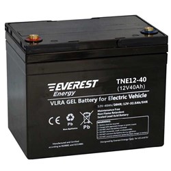 Everest TNE 12-40 - тяговый гелевый аккумулятор (12 В, 34 А/ч) - фото 17180